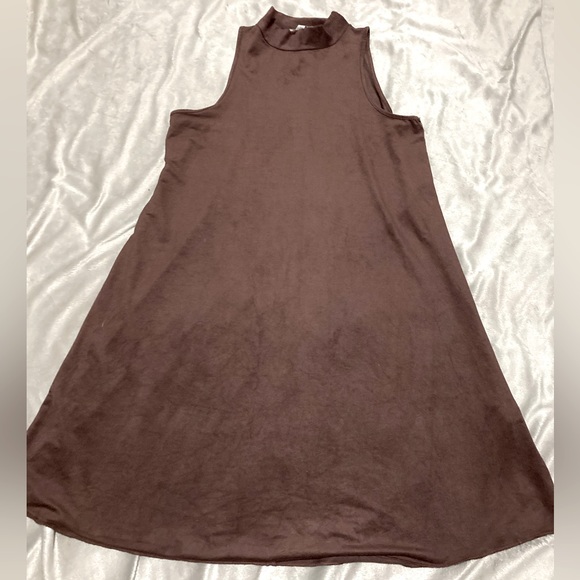Brown Suede Charlotte Russe Dress - Picture 1 of 2